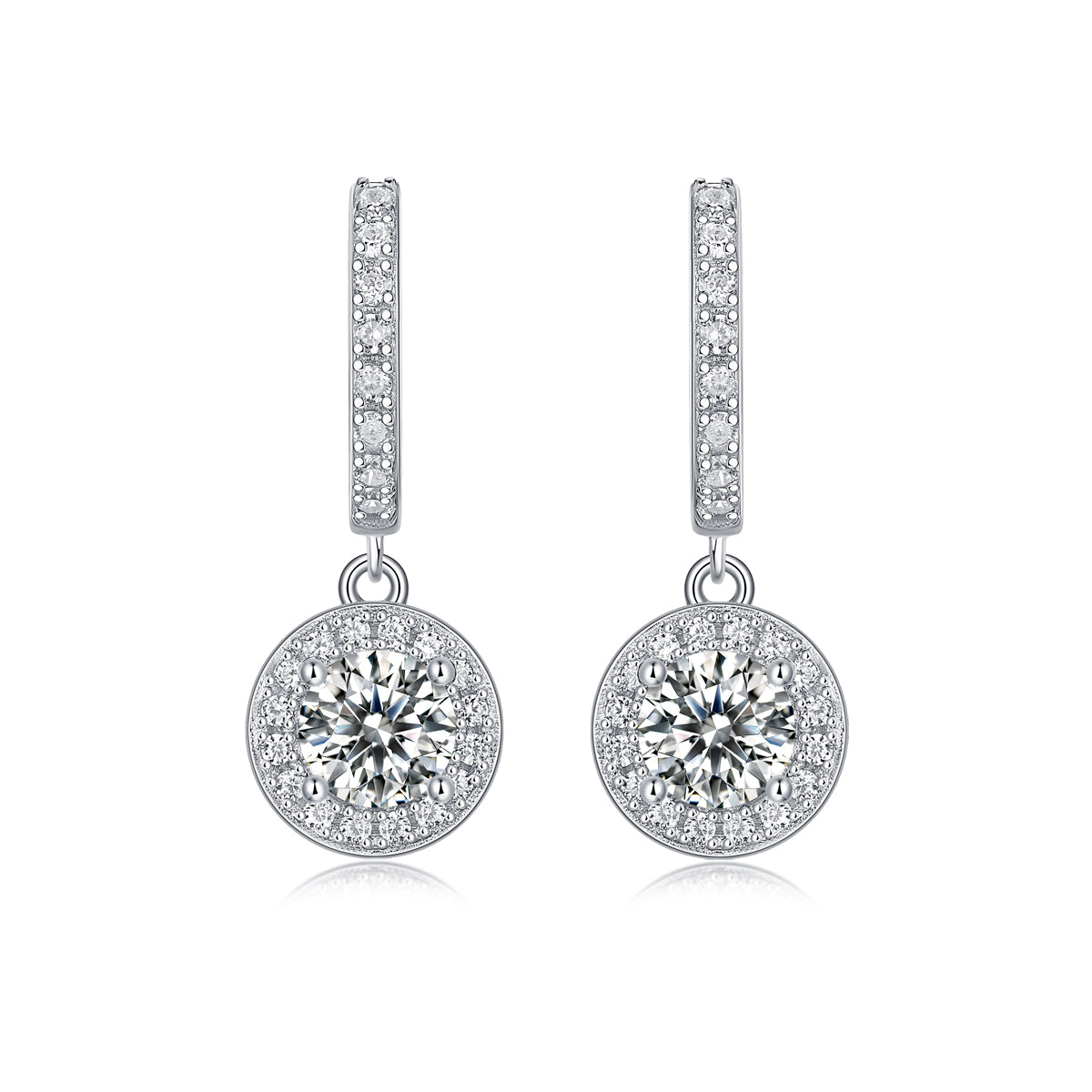Youth Earrings - Inlaid with Moissanite, comparable to natural diamonds, fashionable and luxurious silver earrings