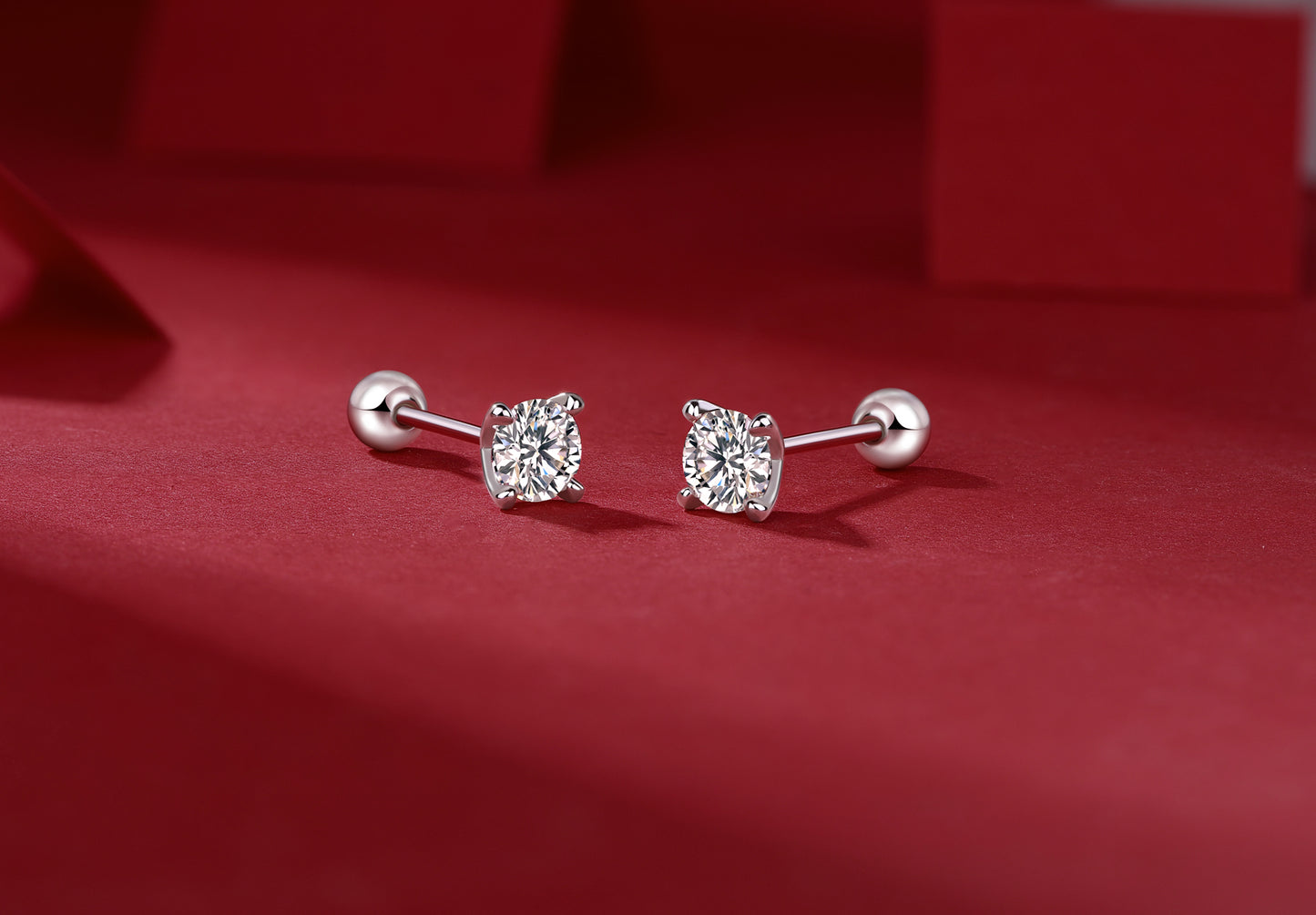 Time Mark Earrings - Inlaid with Moissanite, comparable to natural diamonds, fashionable and luxurious silver earrings