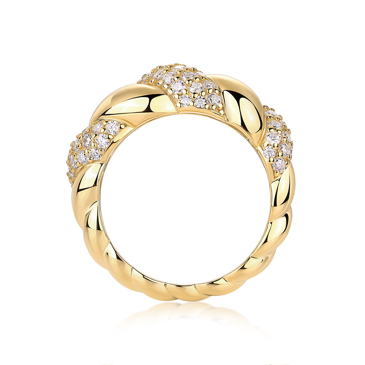 Tengman——Moissanite ring, environmentally friendly diamond ring, S925 sterling silver and gold-plated ring