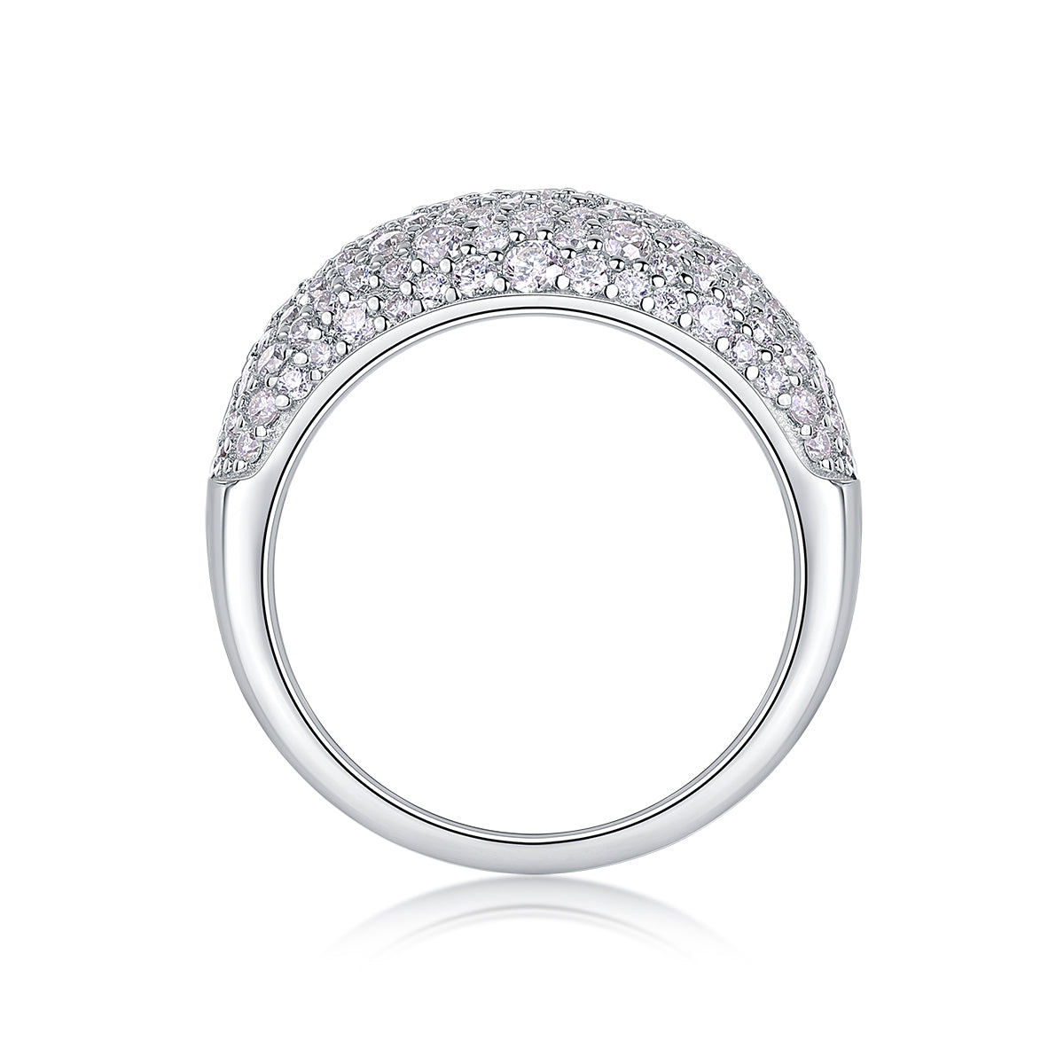Moonlit Night with Stars - Moissanite Ring, Environmentally Friendly Diamond Ring, S925 Sterling Silver Ring