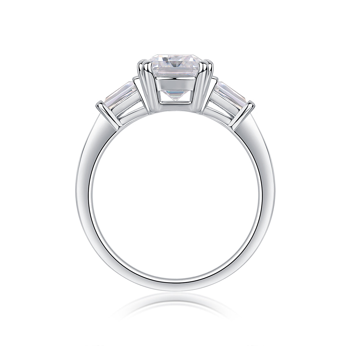 Starlight Mirror - An octagonal 7*9 Moissanite S925 sterling silver and platinum-plated eco-friendly diamond ring