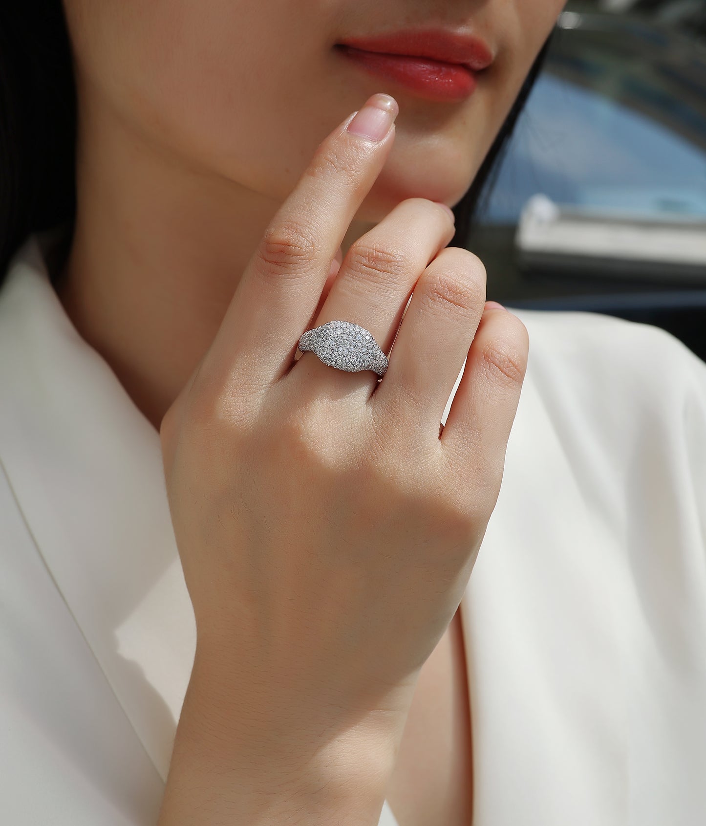 Starry——Moissanite Ring Environmentally friendly diamond ring S925 sterling silver ring