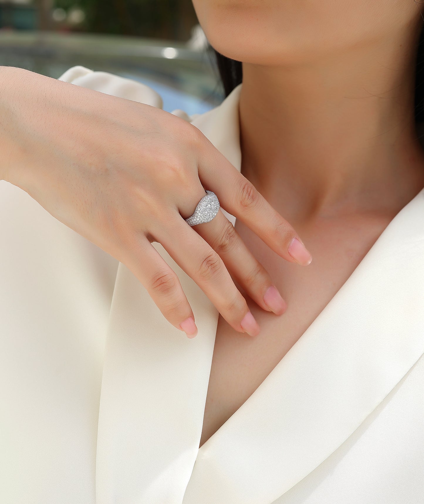 Starry——Moissanite Ring Environmentally friendly diamond ring S925 sterling silver ring