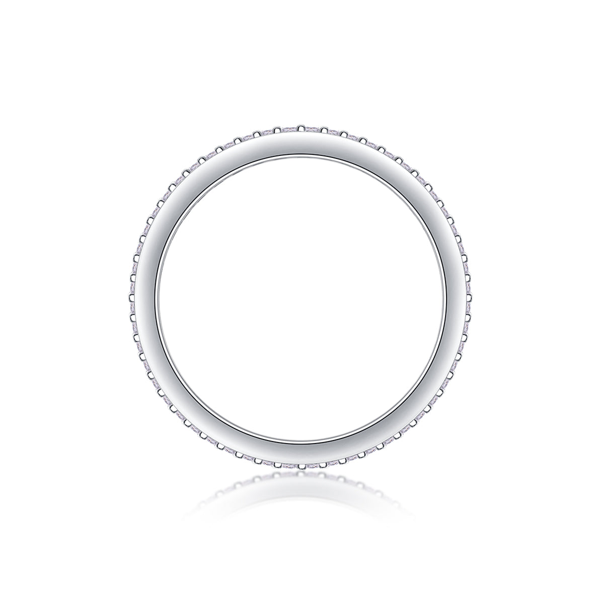 Light up the time - Moissanite ring, environmentally friendly diamond ring, S925 sterling silver, platinum-plated ring