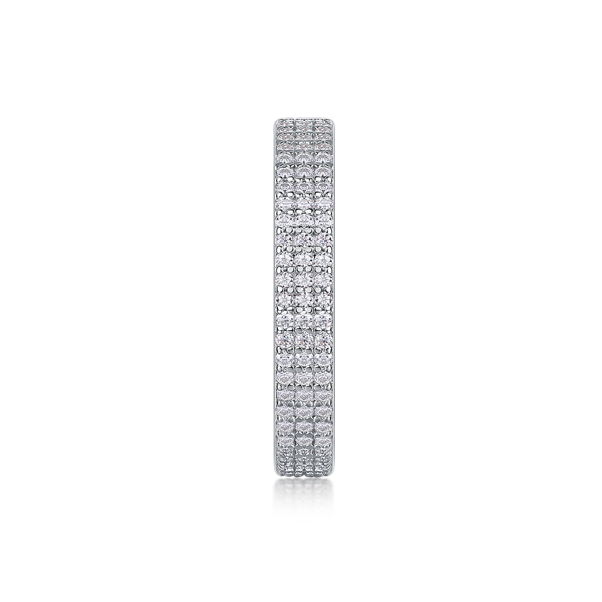 Light up the time - Moissanite ring, environmentally friendly diamond ring, S925 sterling silver, platinum-plated ring