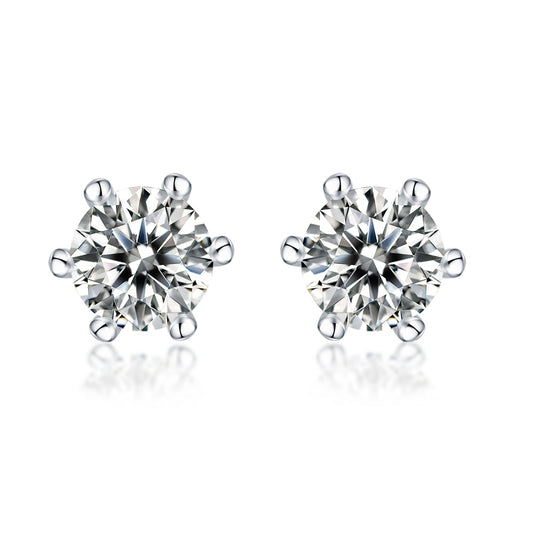 Rain and Snow Earrings - Inlaid with Moissanite, comparable to natural diamonds, fashionable and luxurious silver earrings