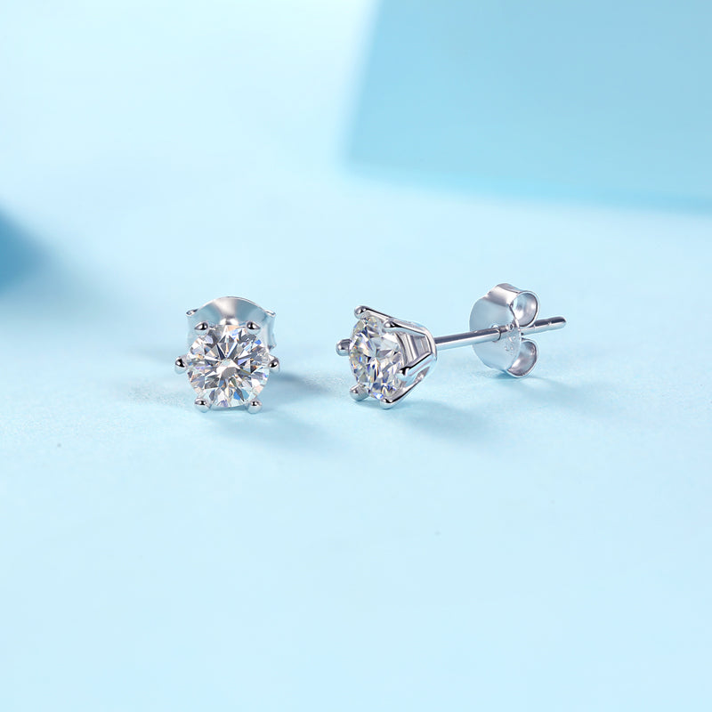 Rain and Snow Earrings - Inlaid with Moissanite, comparable to natural diamonds, fashionable and luxurious silver earrings