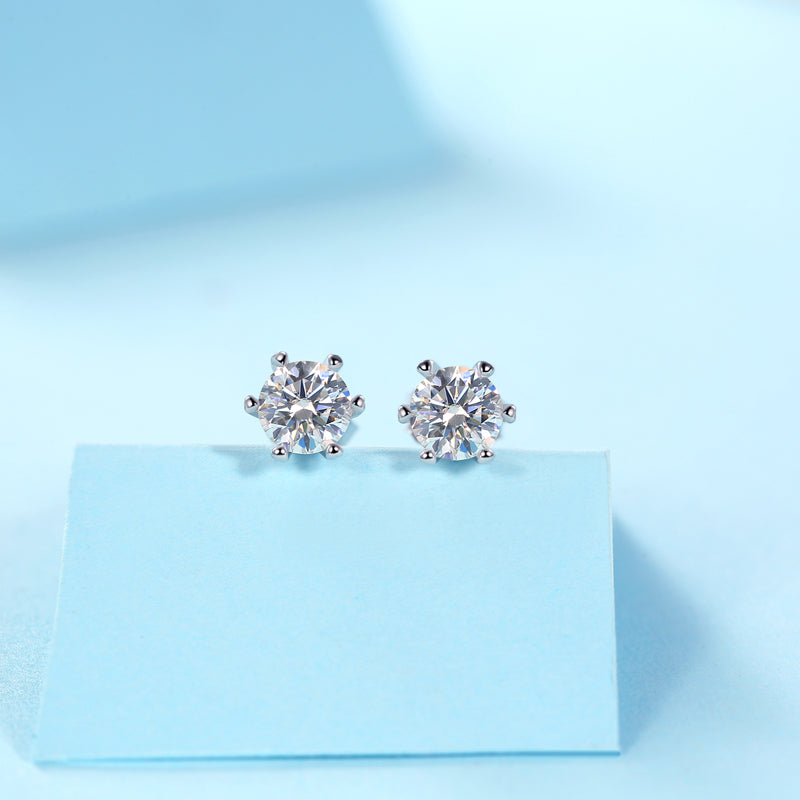 Rain and Snow Earrings - Inlaid with Moissanite, comparable to natural diamonds, fashionable and luxurious silver earrings