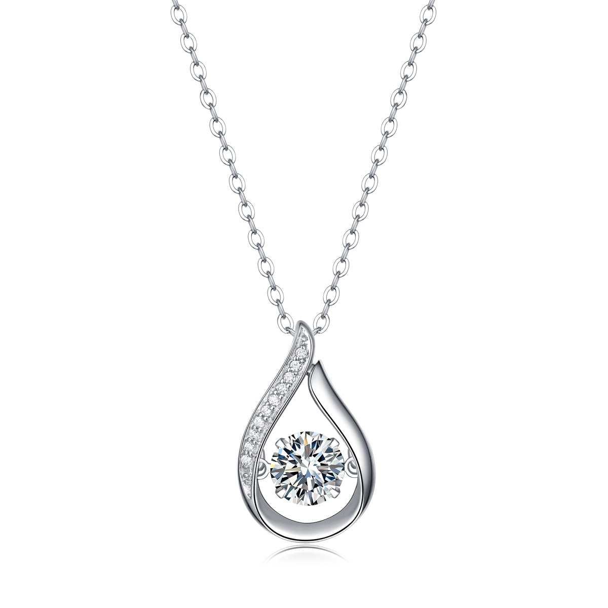 Smart-Moissanite-inlaid luxury fashion necklace pendant comparable to natural diamonds