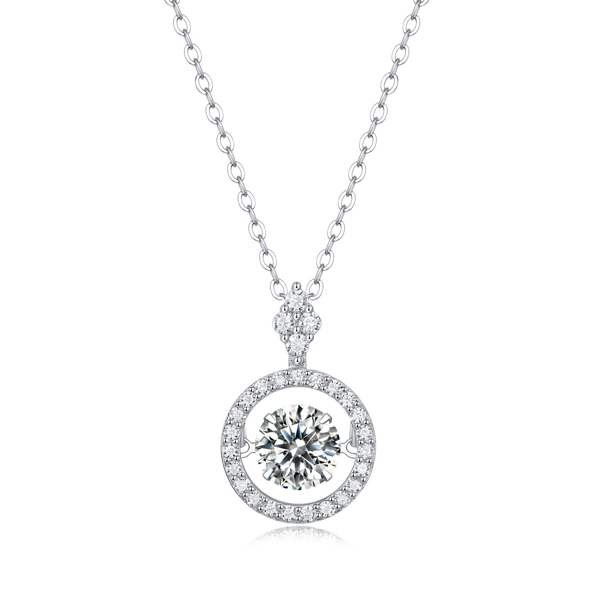 Touch-Moissanite-inlaid luxury fashion necklace pendant comparable to natural diamonds