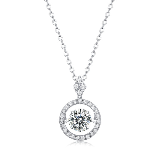 Touch-Moissanite-inlaid luxury fashion necklace pendant comparable to natural diamonds