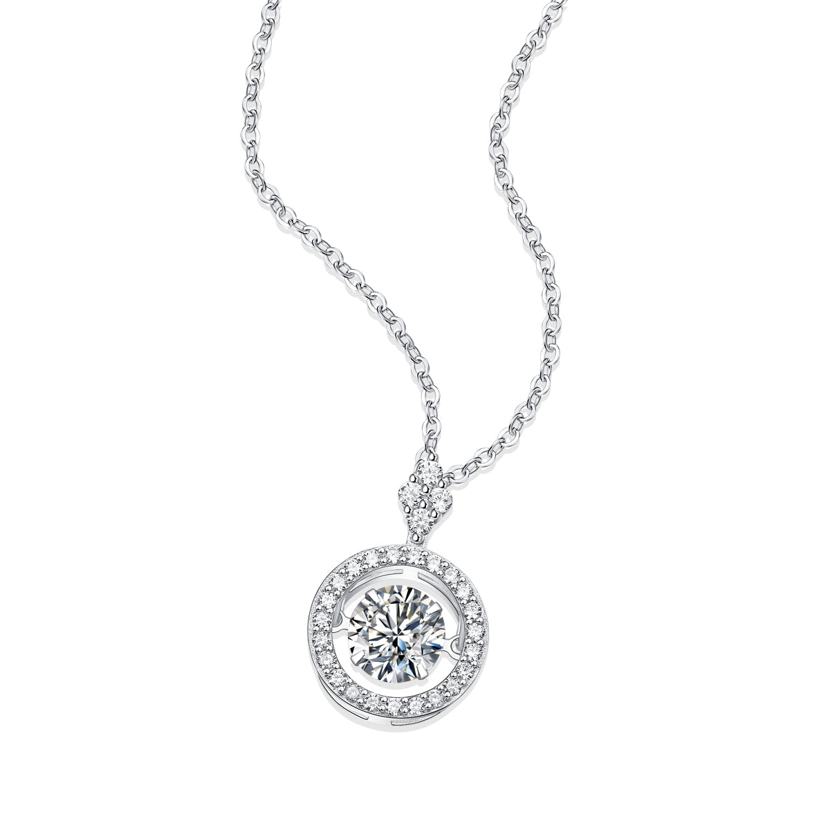 Touch-Moissanite-inlaid luxury fashion necklace pendant comparable to natural diamonds