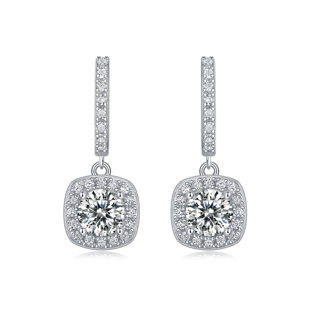 Dream Earrings - Inlaid with Moissanite, comparable to natural diamonds, fashionable and luxurious silver earrings