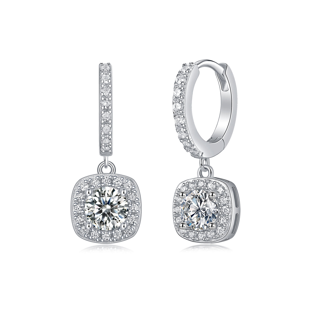 Dream Earrings - Inlaid with Moissanite, comparable to natural diamonds, fashionable and luxurious silver earrings