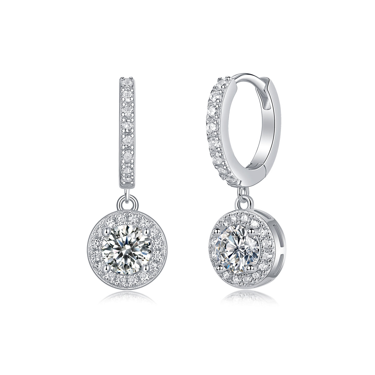 Youth Earrings - Inlaid with Moissanite, comparable to natural diamonds, fashionable and luxurious silver earrings