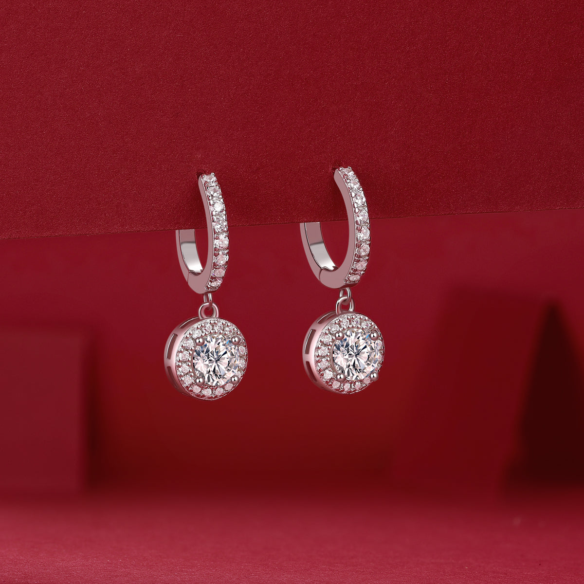 Youth Earrings - Inlaid with Moissanite, comparable to natural diamonds, fashionable and luxurious silver earrings