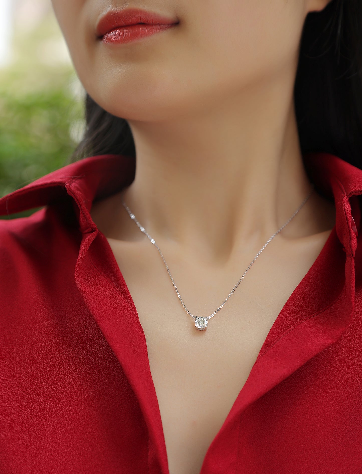 My Heart Will Go On - Luxury and Fashion Necklace Pendant with Moissanite, Comparable to Natural Diamonds