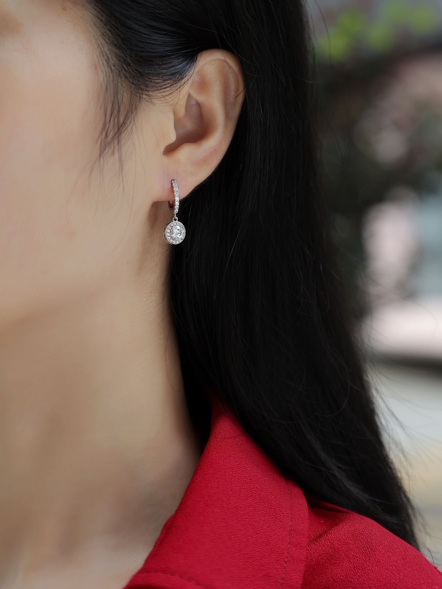 Youth Earrings - Inlaid with Moissanite, comparable to natural diamonds, fashionable and luxurious silver earrings