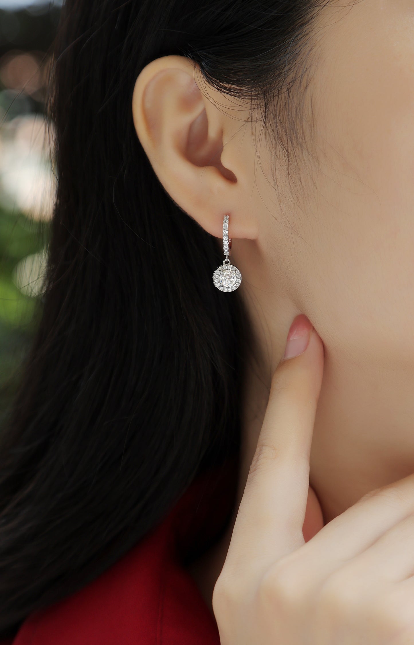 Youth Earrings - Inlaid with Moissanite, comparable to natural diamonds, fashionable and luxurious silver earrings