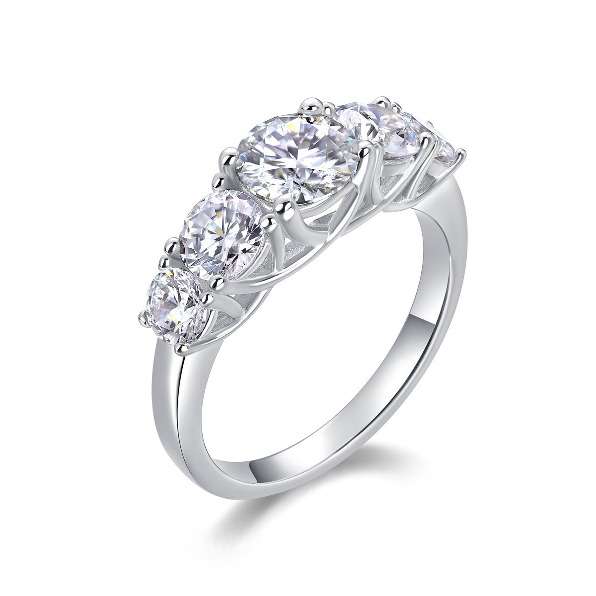 Love wedding ring - inlaid moissanite comparable to natural diamonds fashionable luxury silver ring