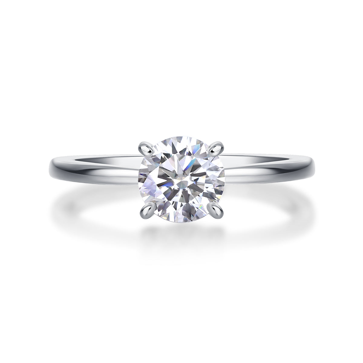 Vow Wedding Ring - Fashionable and luxurious silver ring inlaid with moissanite comparable to natural diamonds