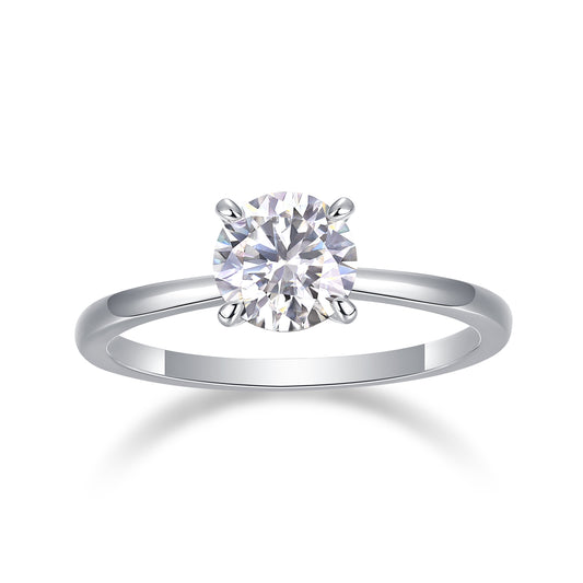 Vow Wedding Ring - Fashionable and luxurious silver ring inlaid with moissanite comparable to natural diamonds