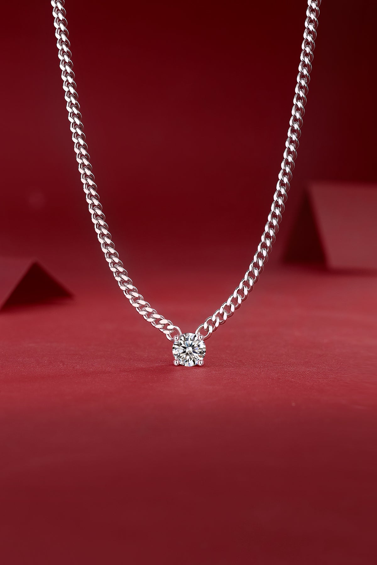 Cuban necklace-Moissanite inlaid comparable to natural diamonds luxury fashion necklace pendant