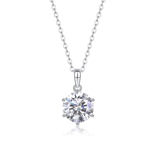 Dance of the Breeze - Luxury and fashionable necklace pendant inlaid with moissanite comparable to natural diamonds