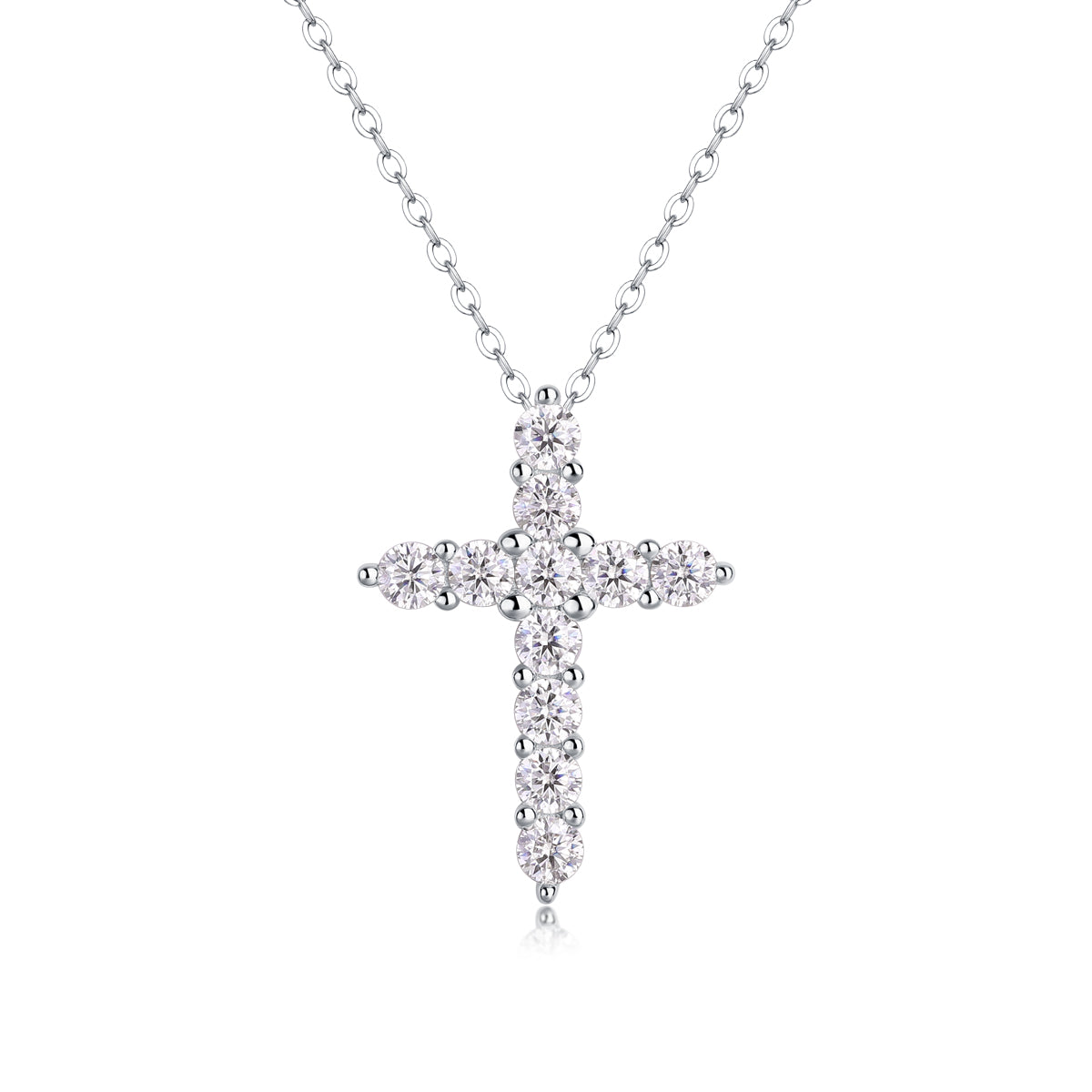 Faith-Moissanite-inlaid luxury fashion necklace pendant comparable to natural diamonds