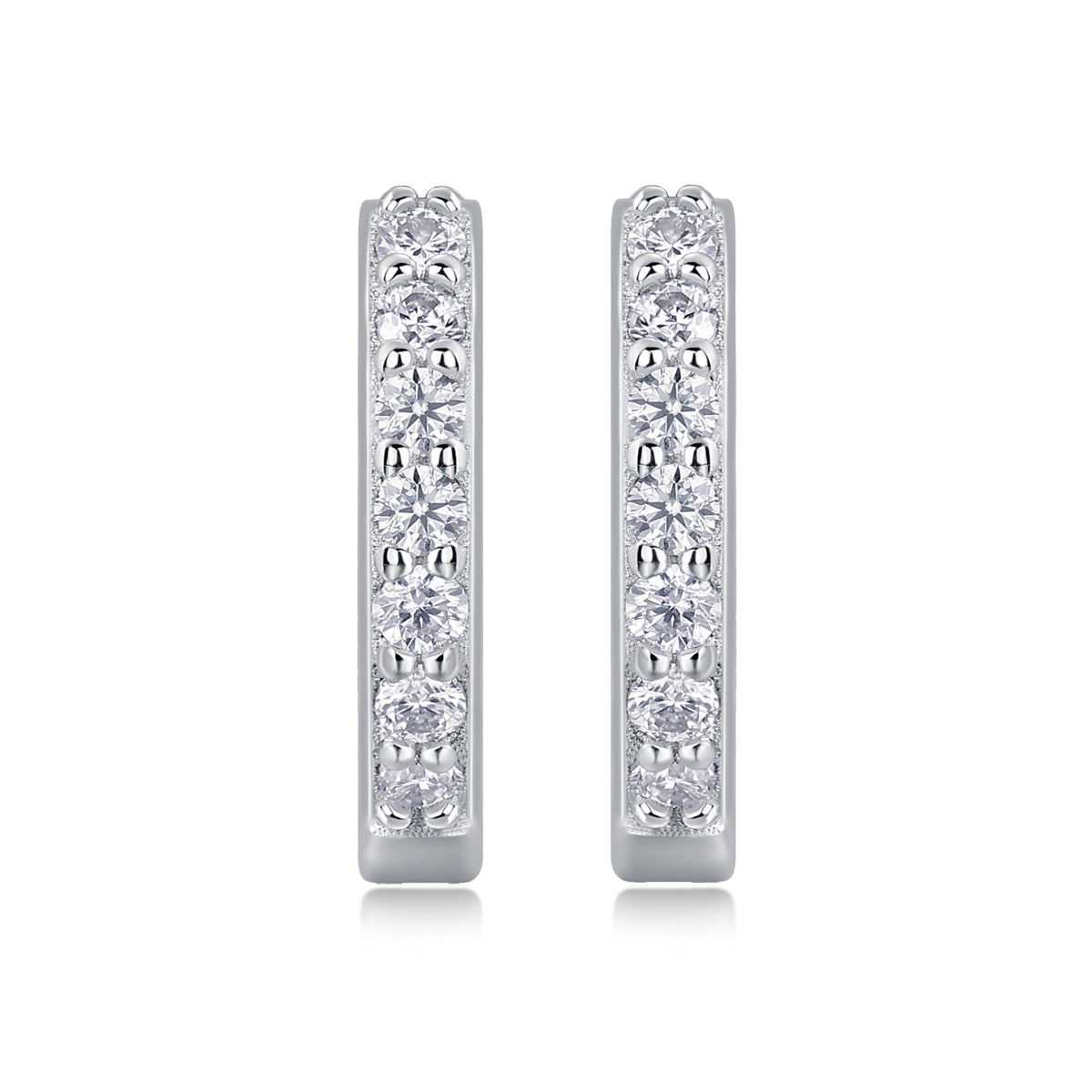 Determined Earrings - Inlaid with Moissanite, comparable to natural diamonds, fashionable and luxurious silver earrings