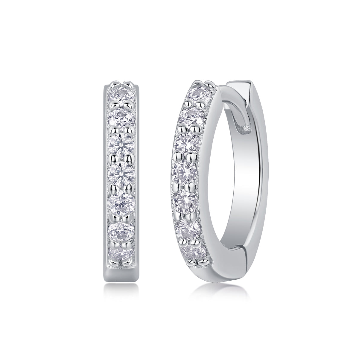 Determined Earrings - Inlaid with Moissanite, comparable to natural diamonds, fashionable and luxurious silver earrings