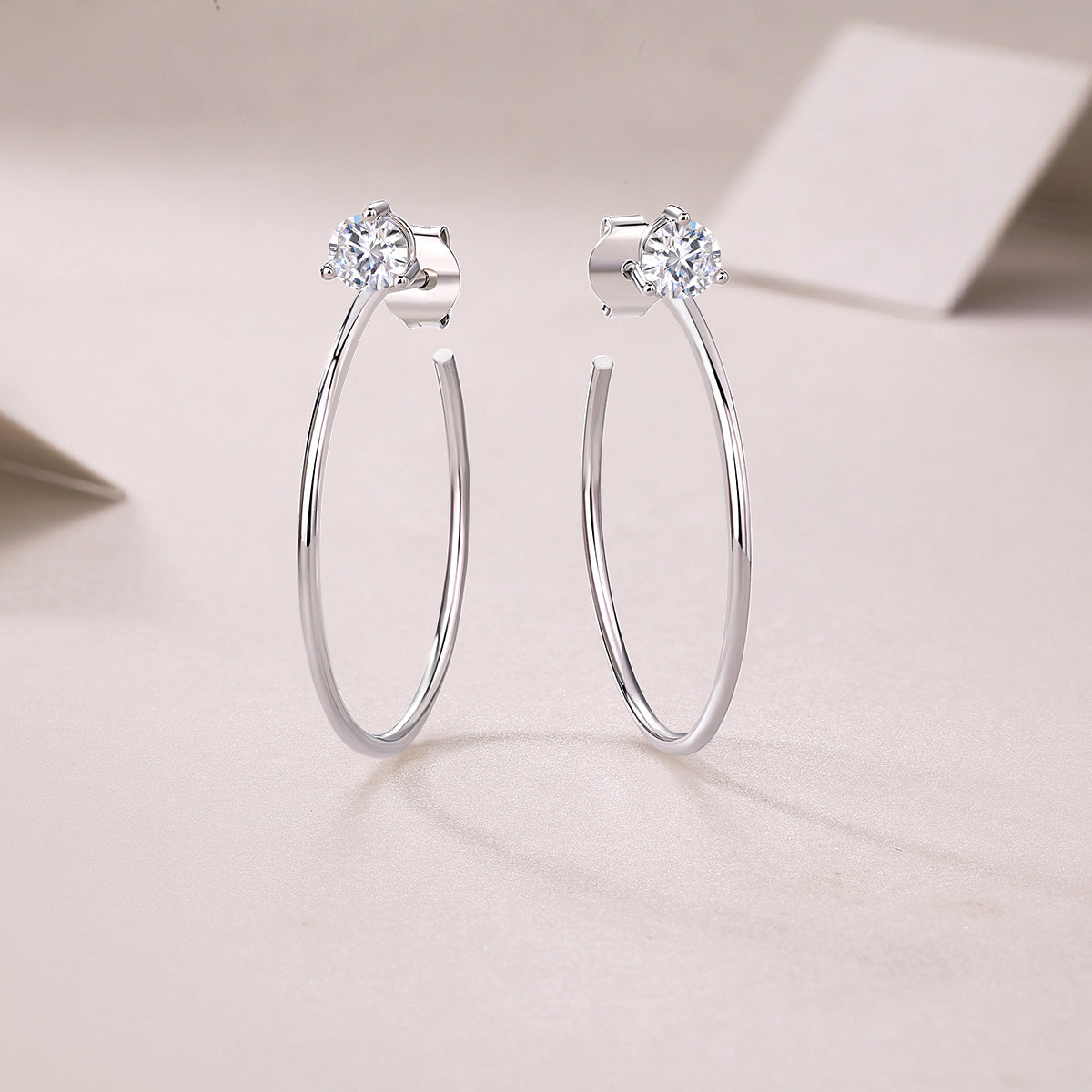 Graceful Afternoon Earrings - Inlaid with Moissanite, comparable to natural diamonds, fashionable and luxurious silver earrings