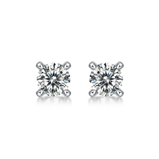 Time Mark Earrings - Inlaid with Moissanite, comparable to natural diamonds, fashionable and luxurious silver earrings