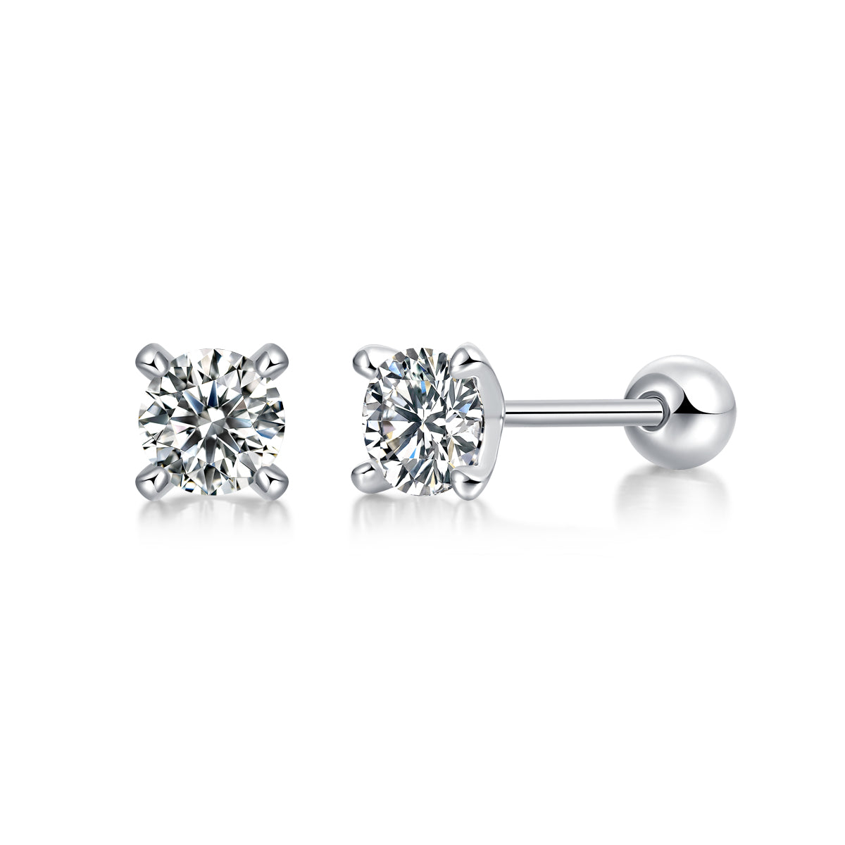 Time Mark Earrings - Inlaid with Moissanite, comparable to natural diamonds, fashionable and luxurious silver earrings