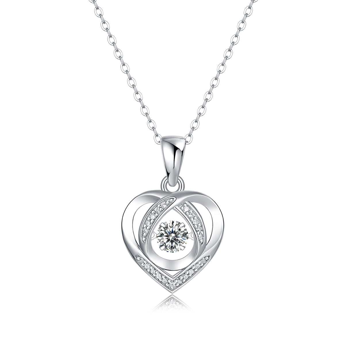 You are in my heart - luxury fashion necklace pendant inlaid with moissanite comparable to natural diamonds