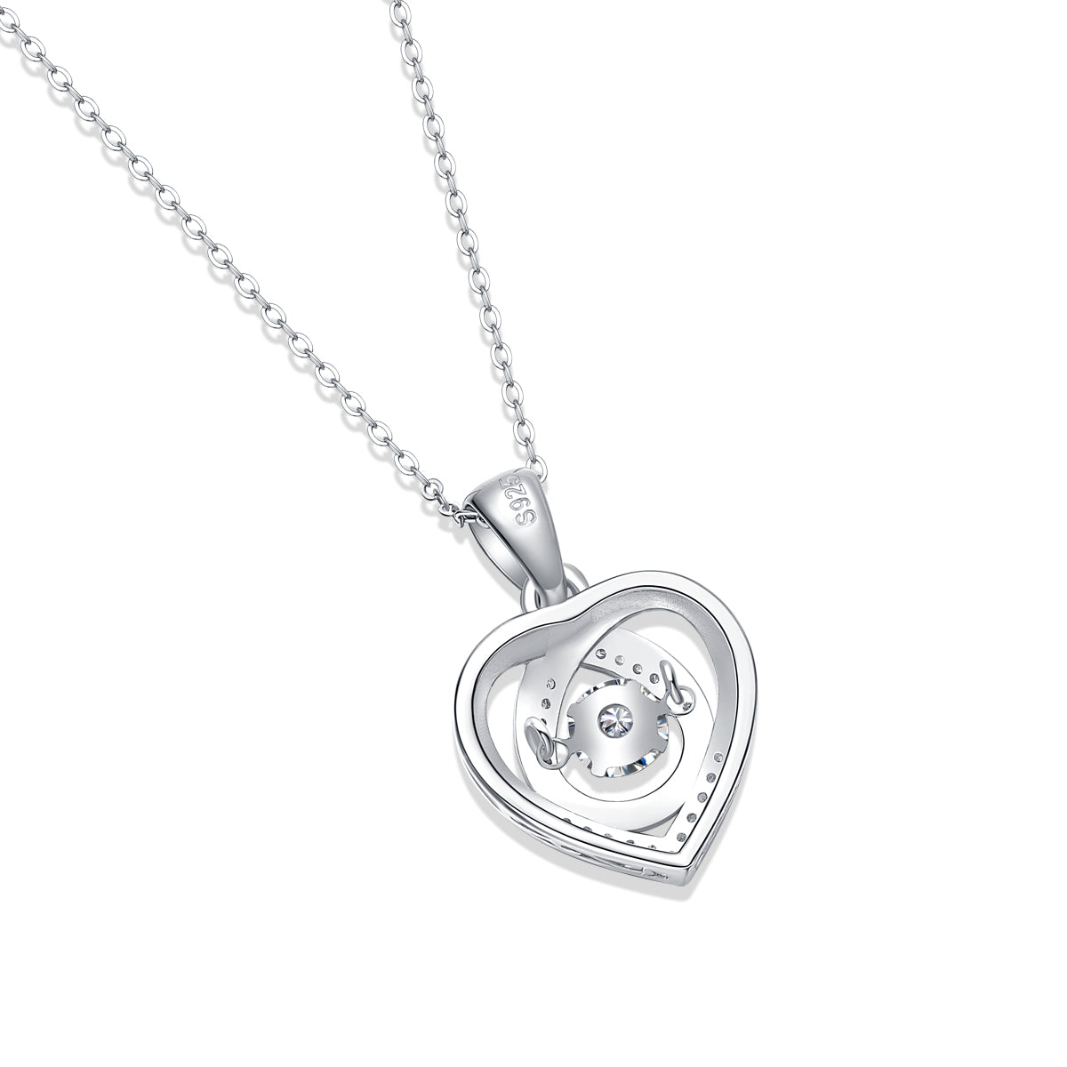 You are in my heart - luxury fashion necklace pendant inlaid with moissanite comparable to natural diamonds