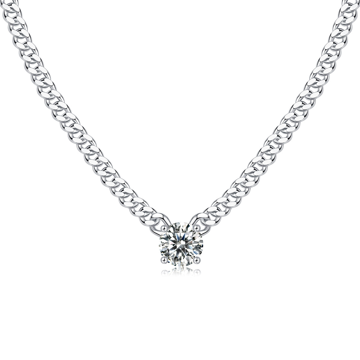 Cuban necklace-Moissanite inlaid comparable to natural diamonds luxury fashion necklace pendant