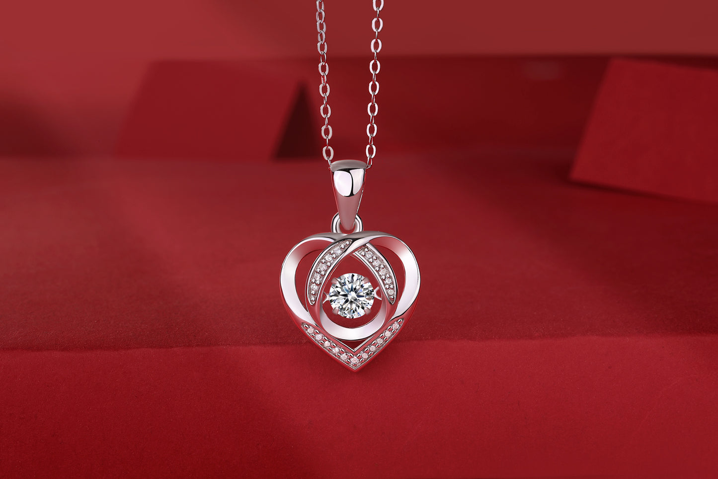 You are in my heart - luxury fashion necklace pendant inlaid with moissanite comparable to natural diamonds