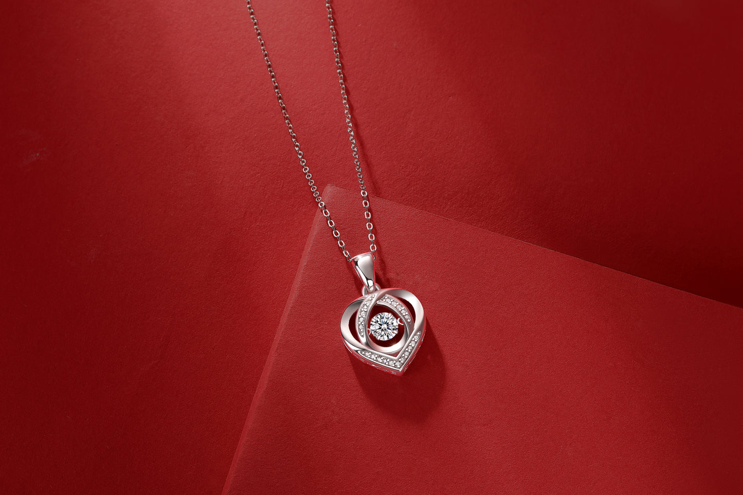 You are in my heart - luxury fashion necklace pendant inlaid with moissanite comparable to natural diamonds